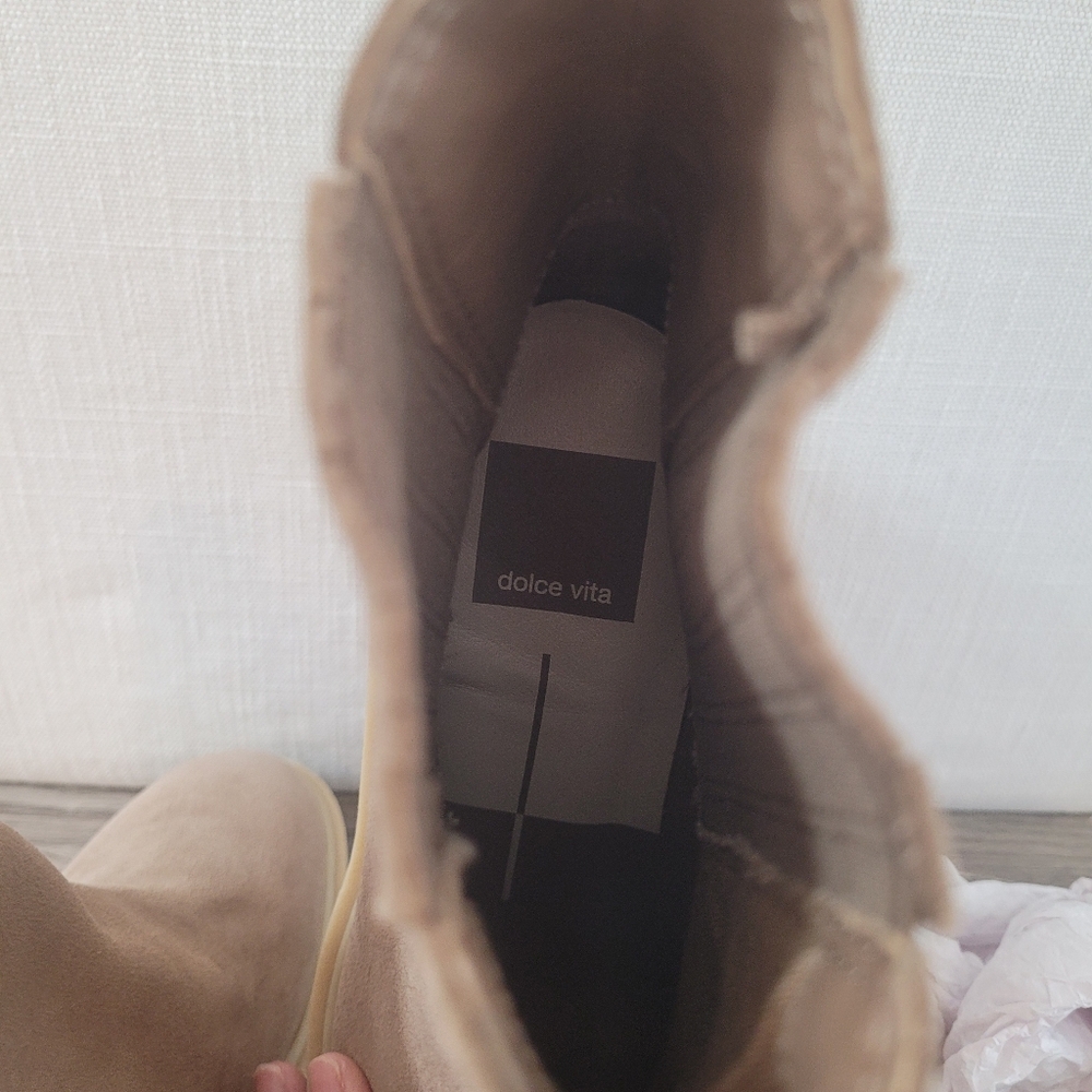 Dolce Vita Tan Suede Ankle Boots 7.5 - Picture 5 of 10